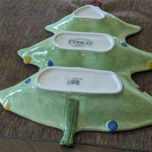 Large Beautiful Christmas Holiday Serving Platter With Gorgeous Details & Colors - Picture 3 of 8